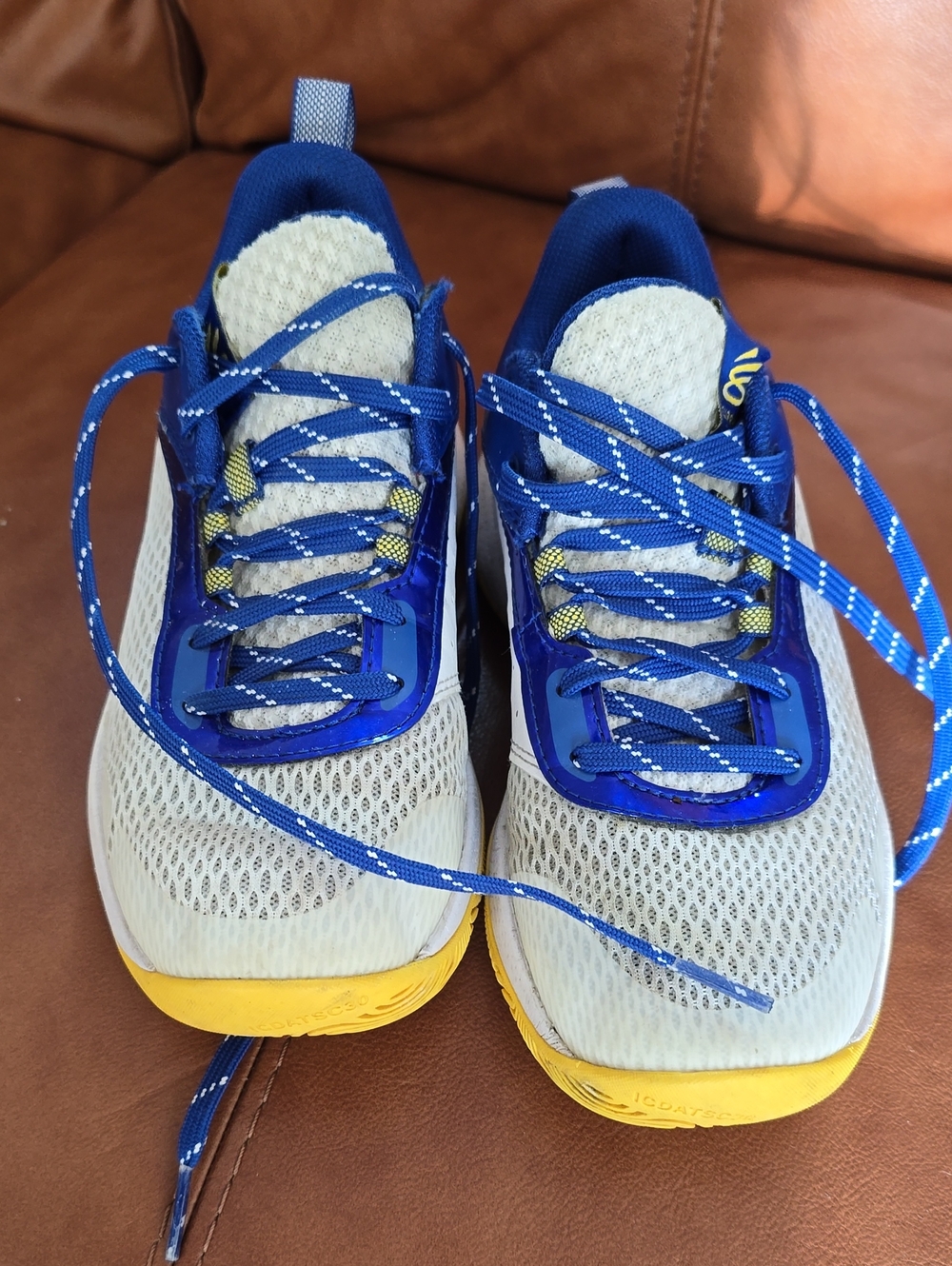 Under Armour Kids White, Blue & White Lightweight Sneakers